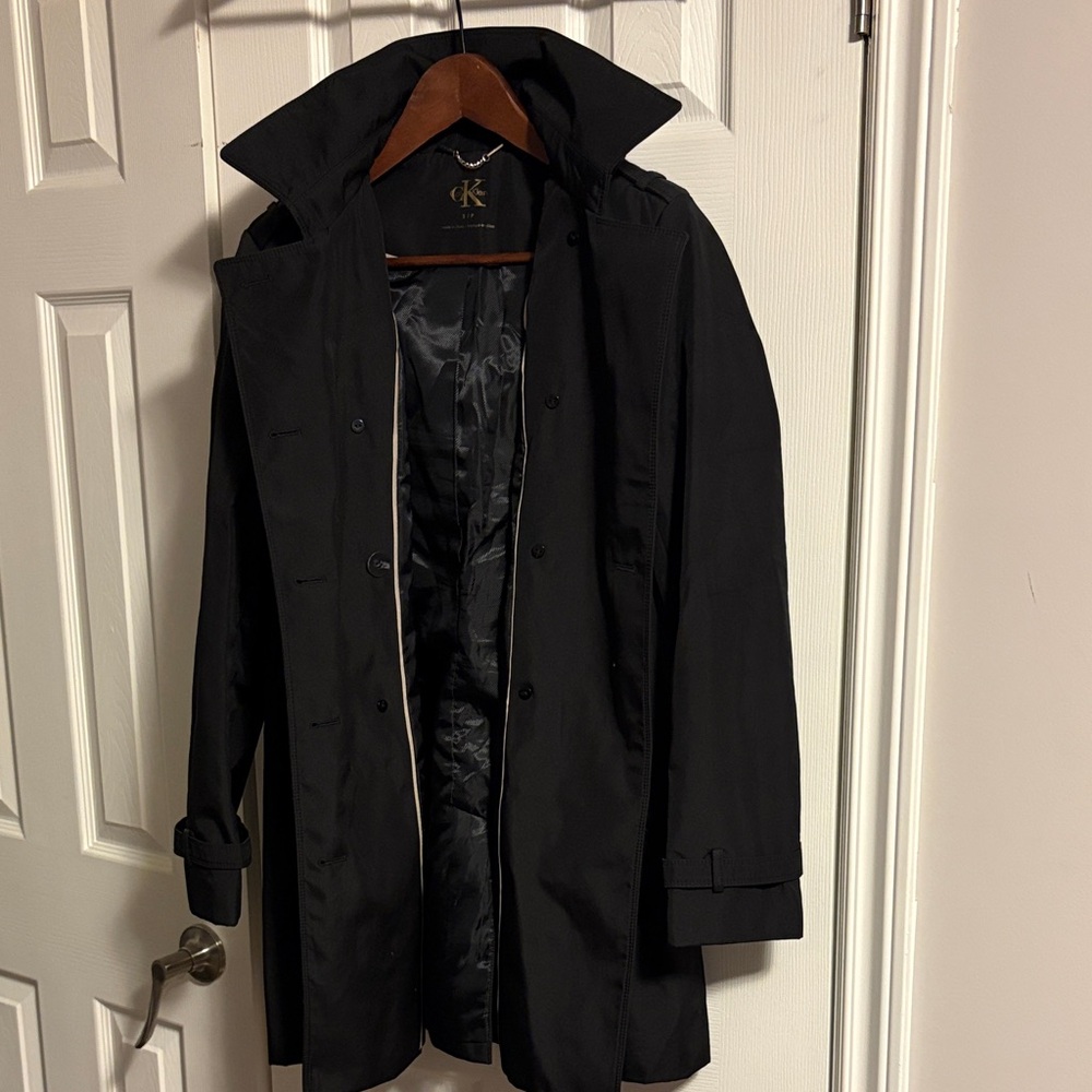 Calvin Klein Men's Black Trench Coat